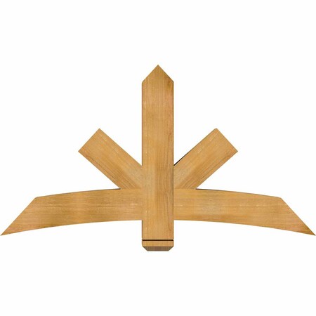 Ekena Millwork Alberta Rough Sawn Timber Gable Bracket, Western Red Cedar, 60"W x 32"H x 6"D x 6"F, 13/12 Pitch GBW060X32X0606ALB00RWR